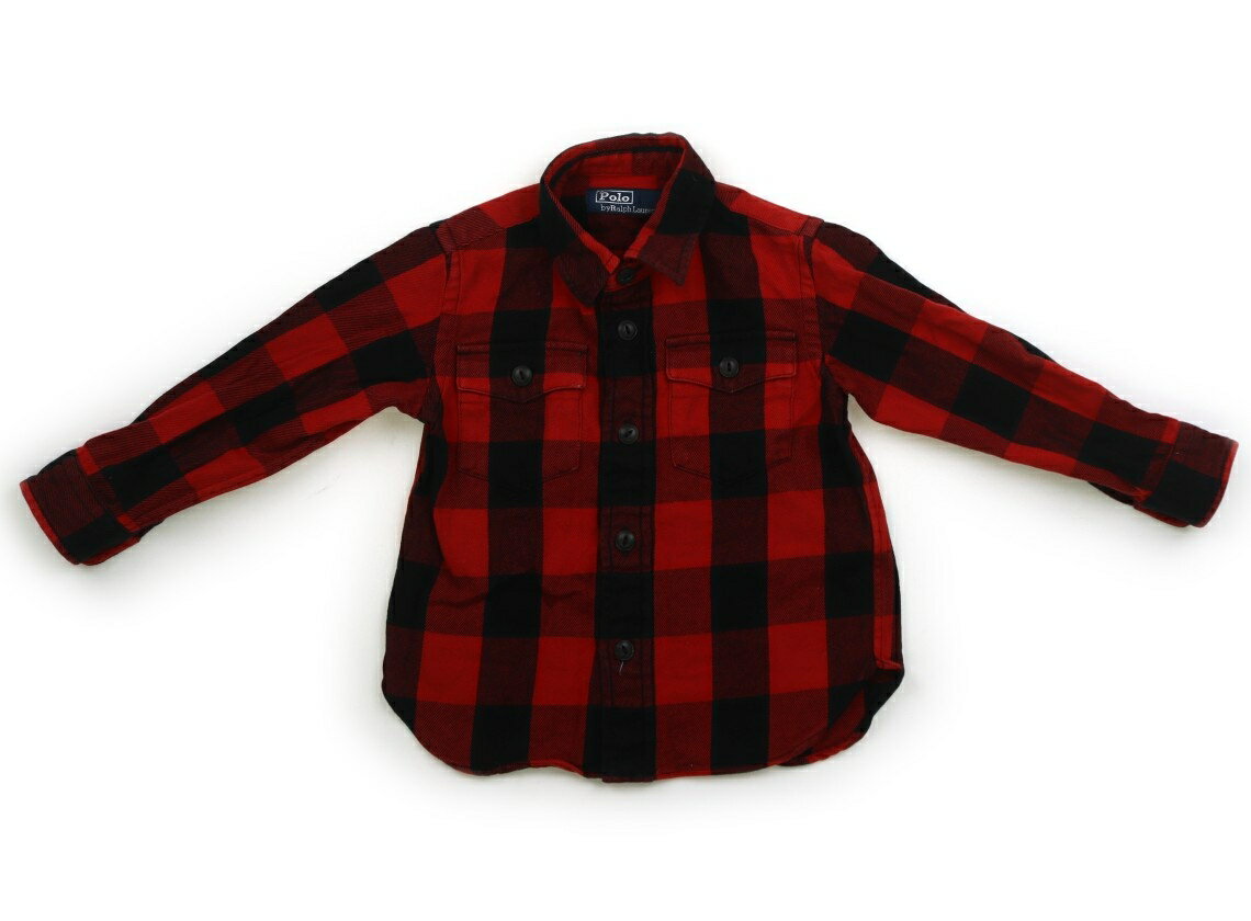 ポロラルフローレン POLO RALPH LAUREN シャツ・ブラウス 90 男の子 チェック柄レッドブラック 子供服 ベビー服 キッズ アウトレット ユーズド 【中古】キッズ・ベビー・マタニティ