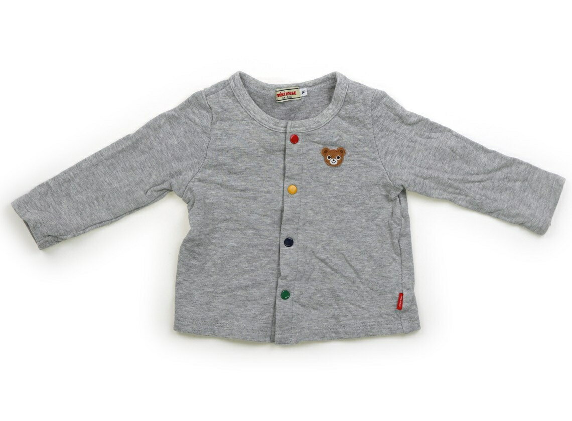 　ブランド 　miki HOUSE(ミキハウス) 　カテゴリー 　カーディガン 　サイズ 　70サイズ 　色 　グレー 　状態 　★★★ 　記名 　あり（タグ） 　ジャンル 　Boy 接結カットソー。スナップボタン開き。若干の毛羽立ちと洗いざらし感がありますが、まだまだ普段着として活躍してくれそうです。 ＊【状態】【サイズ】に関しての詳しい説明はこちら