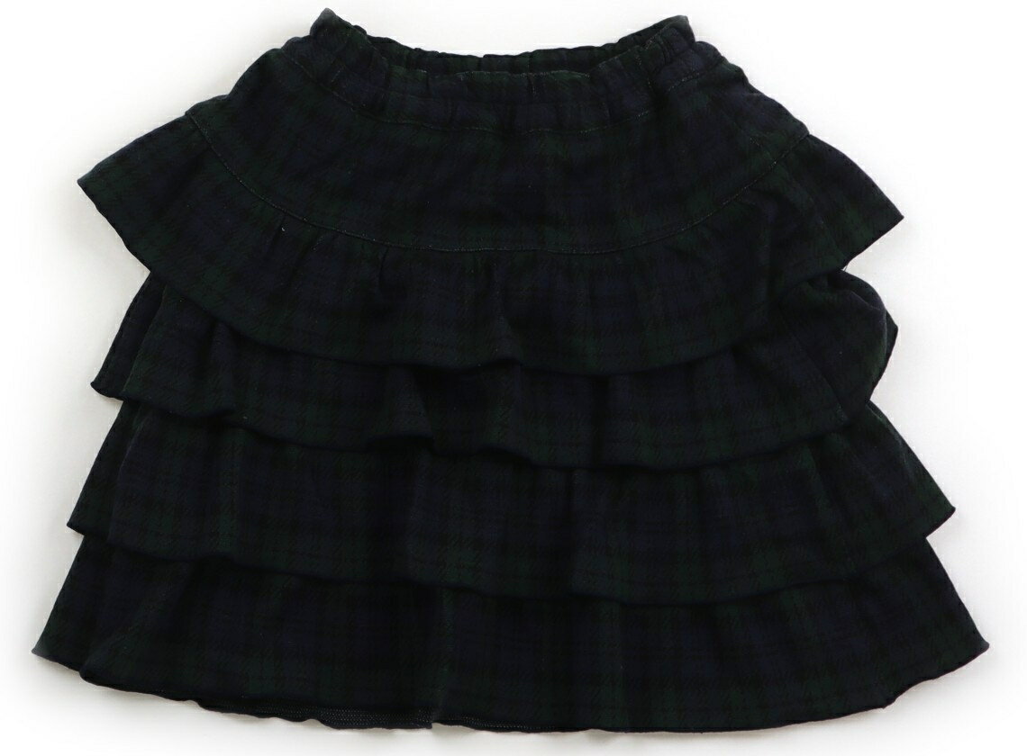 ファミリア familiar スカート 120 女の子 ネイビー・グリーンチェック 子供服 ベビー服 キッズ アウトレット ユーズド 【中古】キッズ・ベビー・マタニティ