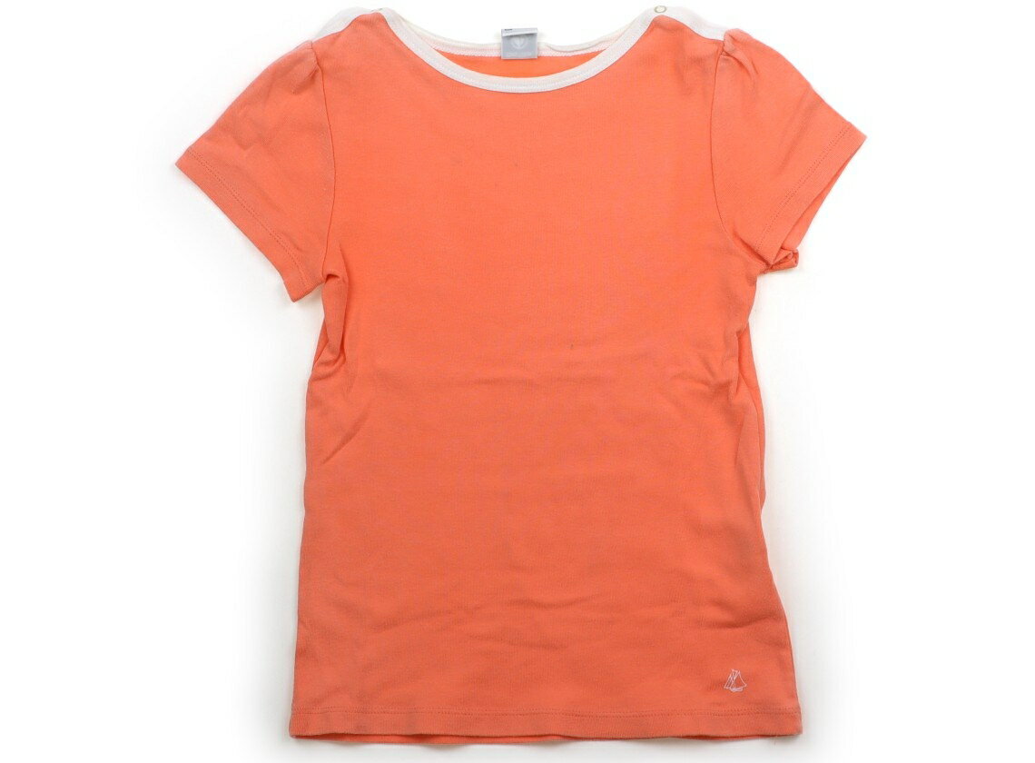 プチバトー PETIT BATEAU Tシャツ・カットソー 130 女の子 ライトオレンジ 子供服 ベビー服 キッズ アウトレット ユーズド 【中古】キッズ・ベビー・マタニティ