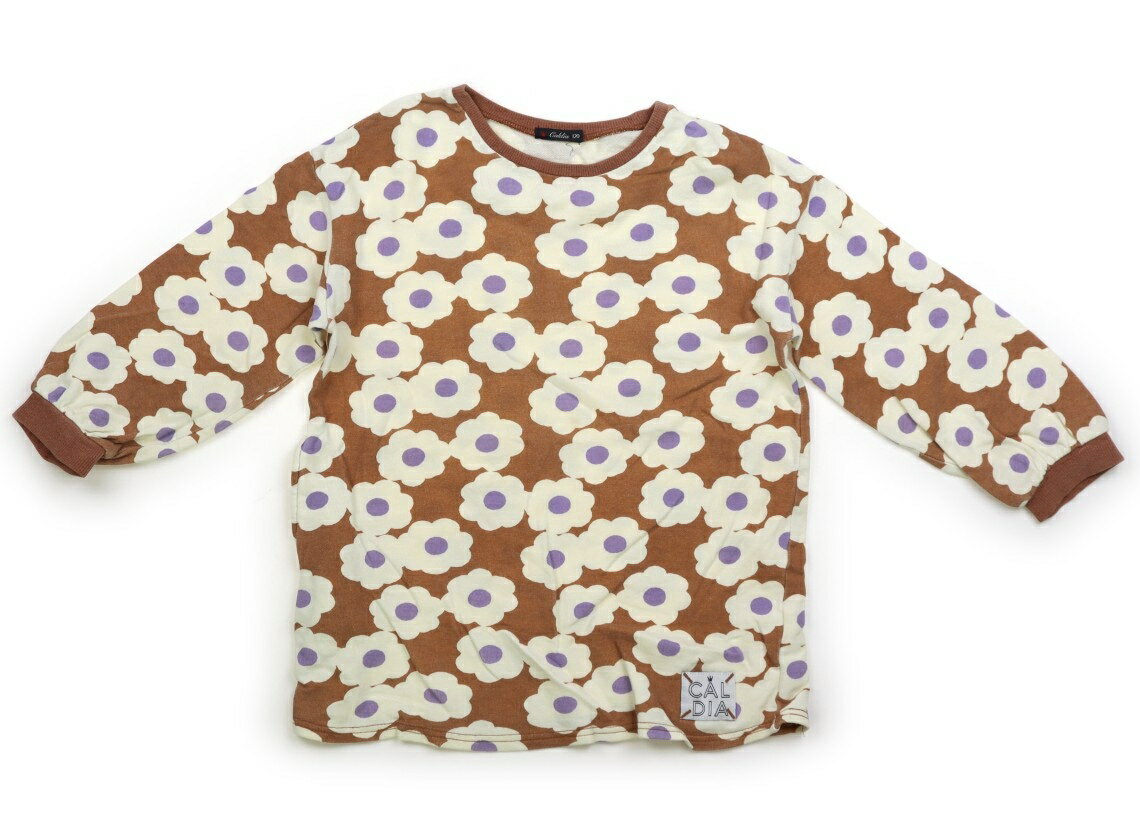 カルディア Caldia チュニック 120 女の子 ブラウン・お花 子供服 ベビー服 キッズ アウトレット ユーズド 【中古】キッズ・ベビー・マタニティ