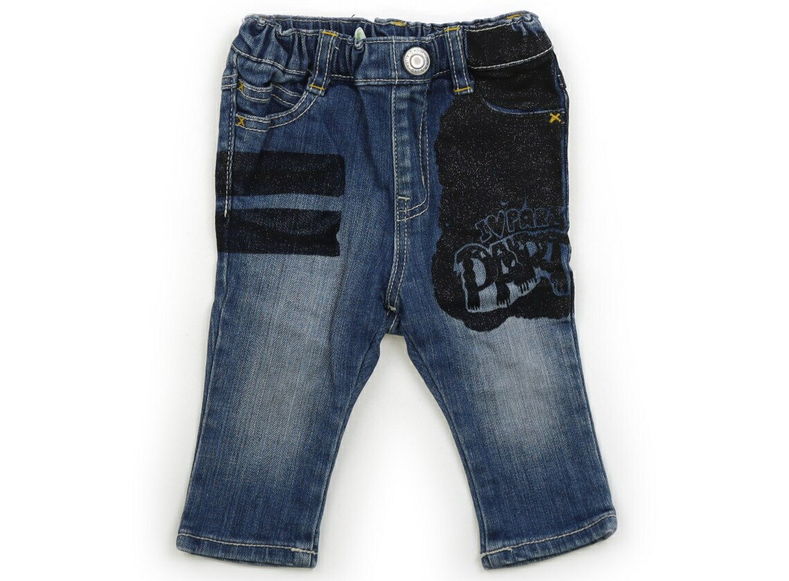 パーティパーティ Party Party ジーンズ 70 女の子 青　黒ラメ 子供服 ベビー服 キッズ アウトレット ユーズド 【中古】キッズ・ベビー・マタニティ