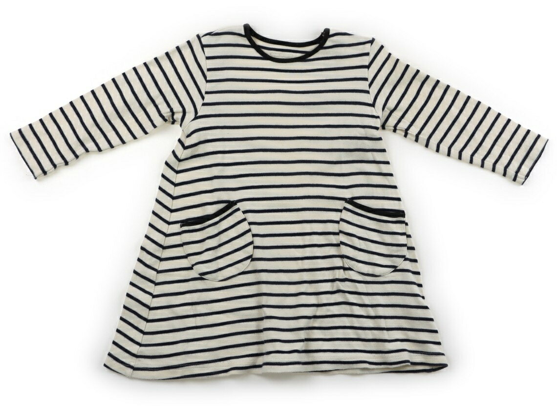 ビームス BEAMS ワンピース 100 女の子 キナリ、ネイビー 子供服 ベビー服 キッズ アウトレット ユーズド 【中古】キッズ・ベビー・マタニティ