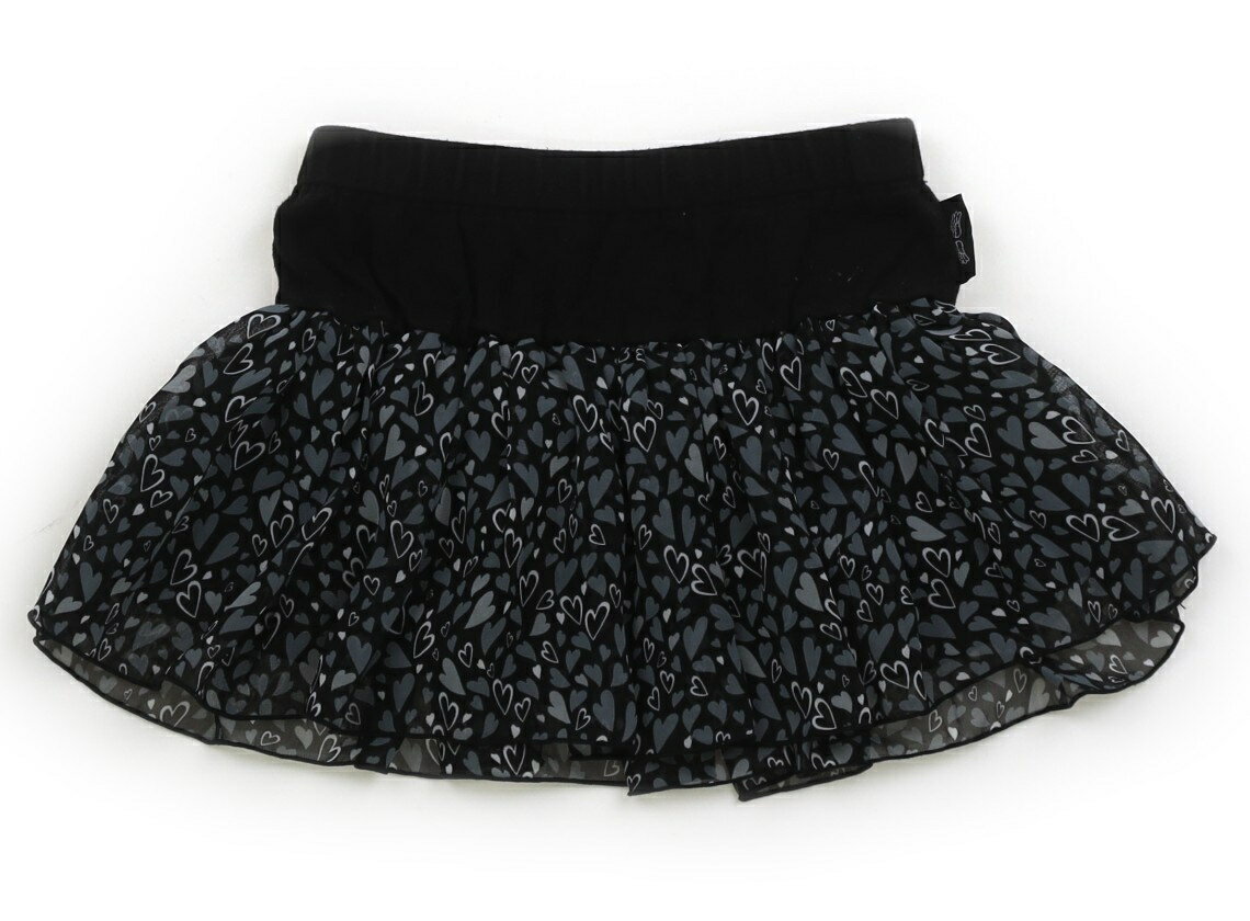 コムサイズム COMME CA ISM スカート 100 女の子 ブラック・グレー・ハート 子供服 ベビー服 キッズ アウトレット ユーズド 【中古】キッズ・ベビー・マタニティ