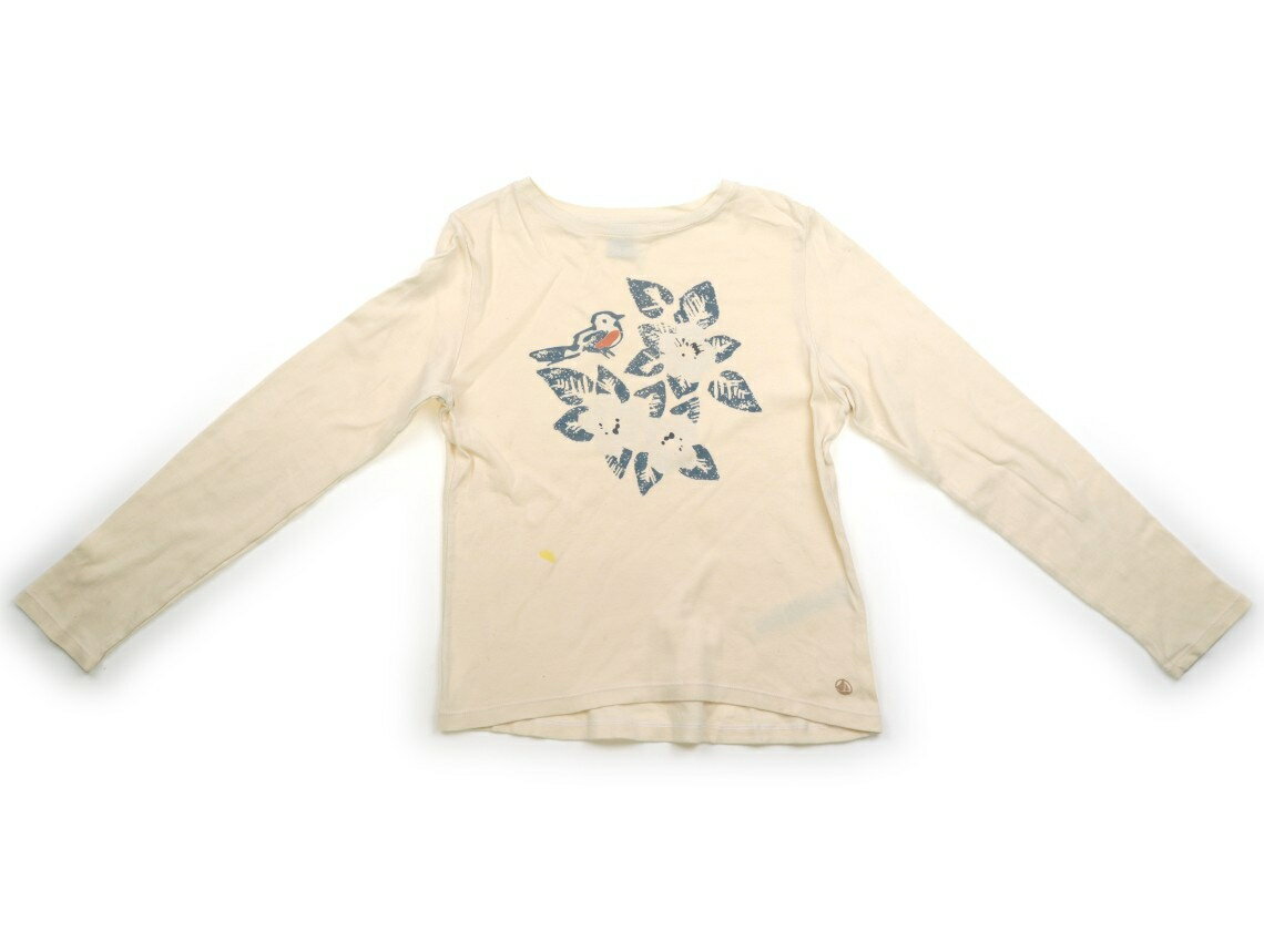 プチバトー PETIT BATEAU Tシャツ・カットソー 140 女の子 アイボリー、ブルー、鳥 子供服 ベビー服 キッズ アウトレット ユーズド 【中古】キッズ・ベビー・マタニティ