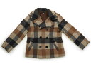 べべ BeBe コート・ジャンパー 130 男の子 ベージュ、グレー、チェック 子供服 ベビー服 キッズ アウトレット ユーズド 【中古】キッズ・ベビー・マタニ...