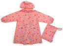 ミキハウス miki HOUSE レインコート・レインハット 90 女の子 ピンク、ウサギ・ドット 子供服 ベビー服 キッズ アウトレット ユーズド 【中古】キ...