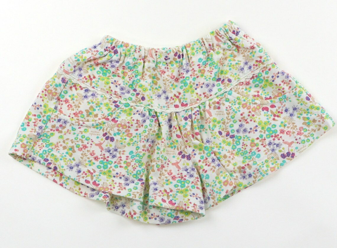コンビミニ Combimini キュロット 90 女の子 花柄ホワイトグリーンピンクイエロー 子供服 ベビー服 キ..