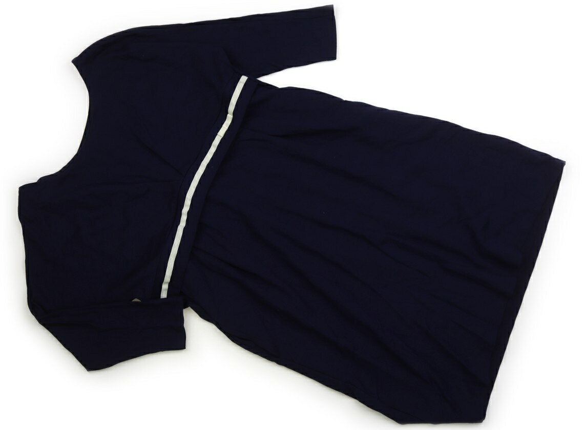 ミルクティー Milk Tea マタニティワンピース ママ向けアイテム ネイビー、アイボリーリボン 子供服 ベ..