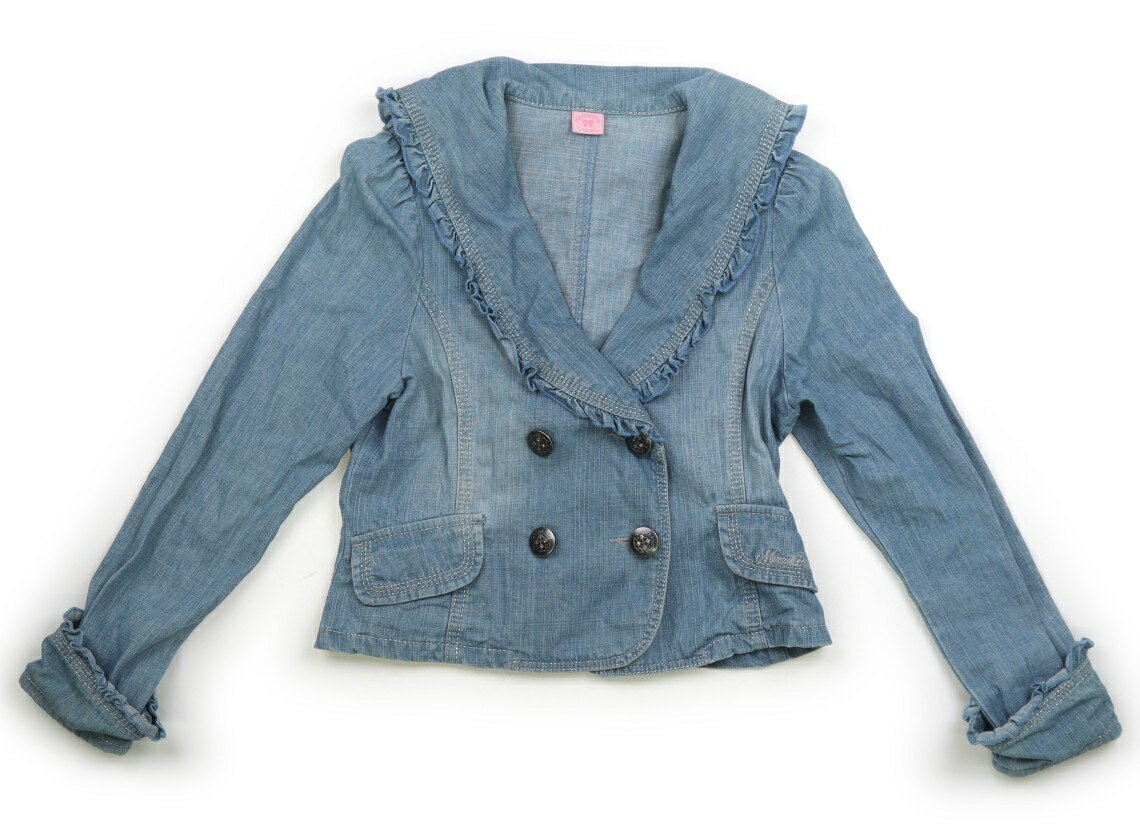 メゾピアノ mezzo piano ブルゾン・Gジャン 140 女の子 ブルー シルバーステッチ 子供服 ベビー服 キッズ アウトレット ユーズド 【中古】キッ...