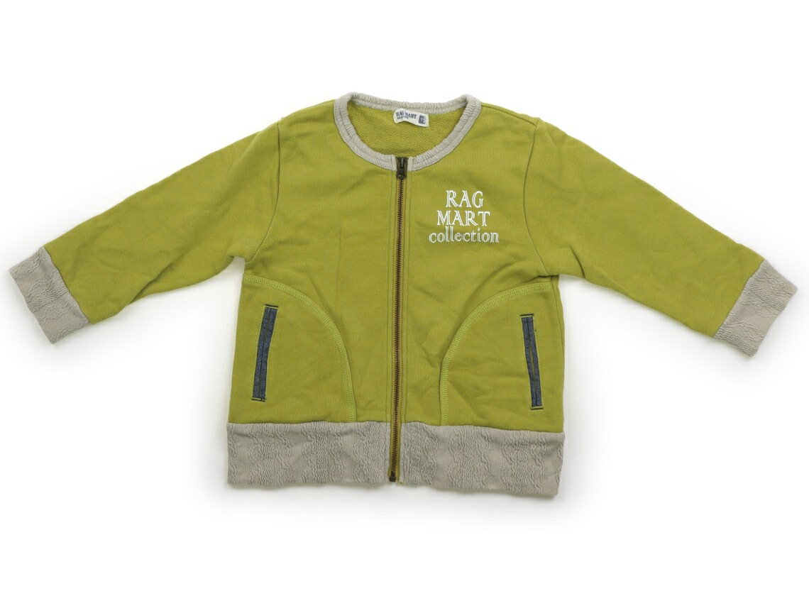 ラグマート Rag Mart ジップアップトレーナー 95 男の子 ライム グレージュ 子供服 ベビー服 キッズ アウトレット ユーズド 【中古】キッズ ベビー マタニティ