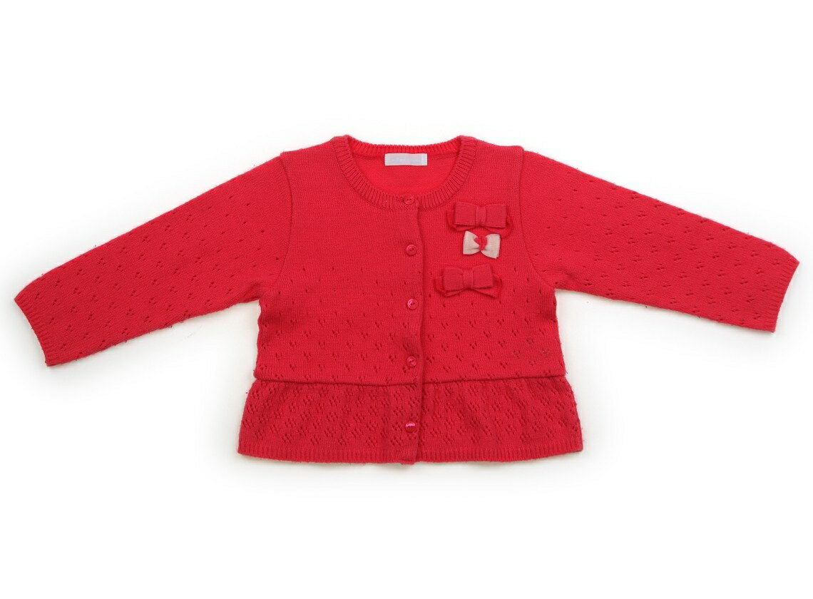 　ブランド 　BeBe(べべ) 　カテゴリー 　カーディガン 　サイズ 　80サイズ 　色 　ピンク 　状態 　★★ 　記名 　あり（タグ） 　ジャンル 　Girl Mサイズ表記。アクリル・毛のレースニット地。全体的に毛羽立ち・袖に毛玉が目立ちます。 ＊【状態】【サイズ】に関しての詳しい説明はこちら