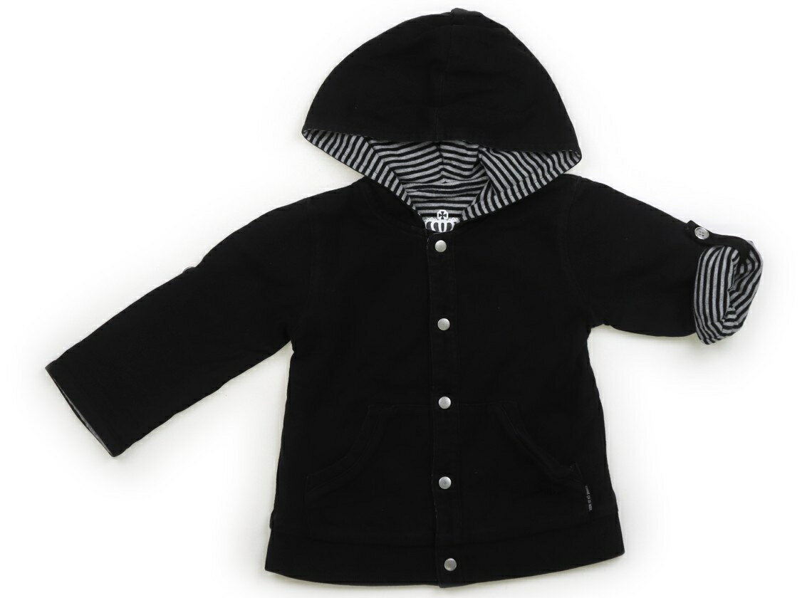 コムサデモード COMME CA DU MODE パーカー 90 男の子 ブラックボーダー柄グレー 子供服 ベビー服 キッズ アウトレット ユーズド 【中古】キッズ・ベビー・マタニティ