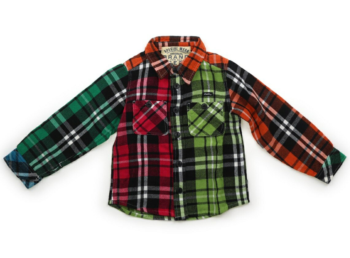 ジャンクストア JUNK STORE シャツ・ブラウス 120 男の子 ピンク・グリーンチェック他ブロックカラー 子供服 ベビー服 キッズ アウトレット ユーズド 【中古】キッズ・ベビー・マタニティ