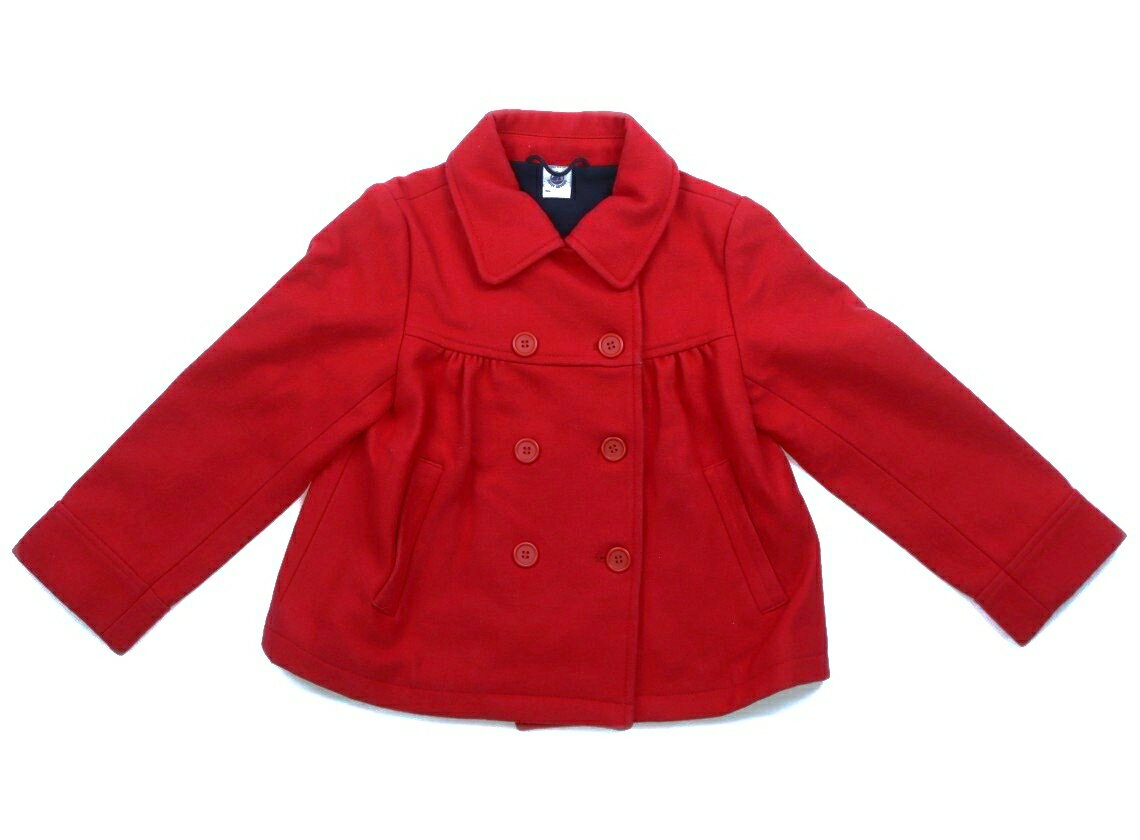 プチバトー PETIT BATEAU コート・ジャンパー 110 女の子 レッド 子供服 ベビー服 キッズ アウトレット ユーズド 【中古】キッズ・ベビー・マタ...