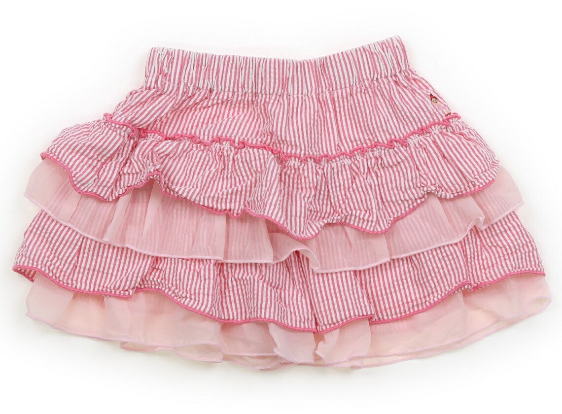 ミキハウス miki HOUSE キュロット 110 女の子 ピンク・白・ストライプ 子供服 ベビー服 キッズ アウト..