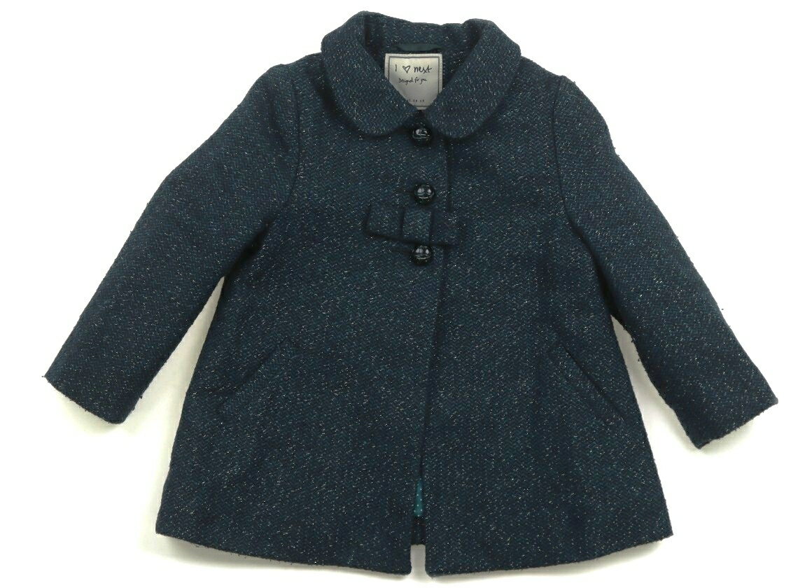 ネクスト NEXT コート・ジャンパー 90 女の子 グリーン・ネイビーヘリンボーン 子供服 ベビー服 キッズ アウトレット ユーズド 【中古】キッズ・ベビー・...