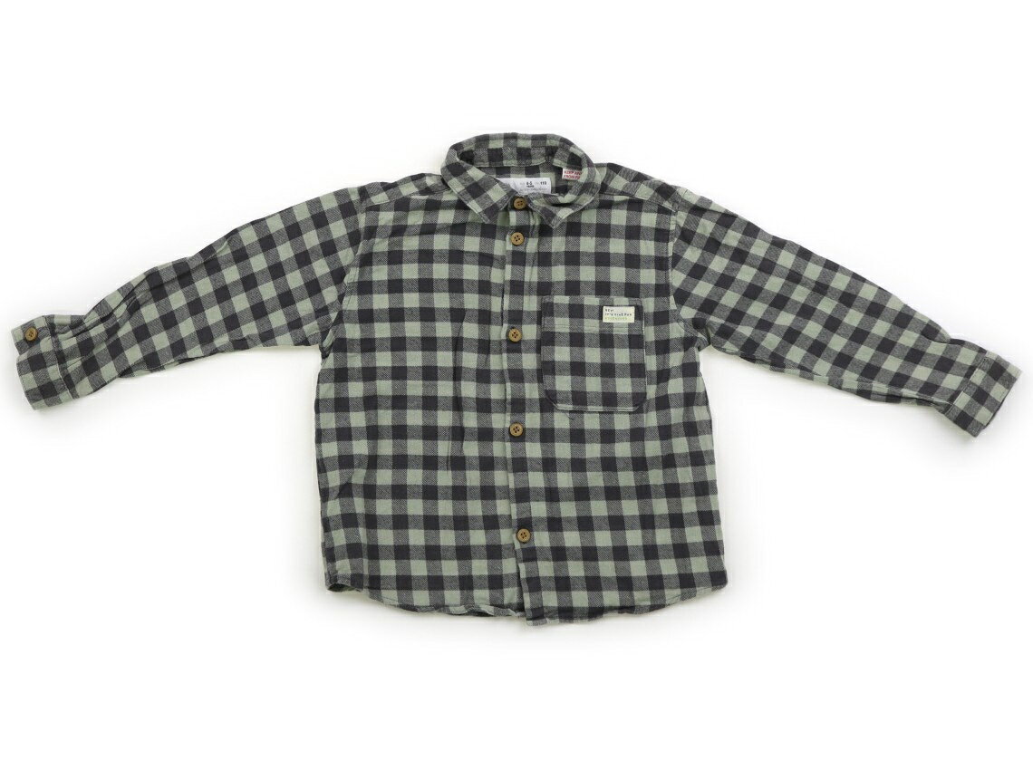 ザラ ZARA シャツ・ブラウス 110 男の子 グレーチェック 子供服 ベビー服 キッズ アウトレット ユーズド 【中古】キッズ・ベビー・マタニティ