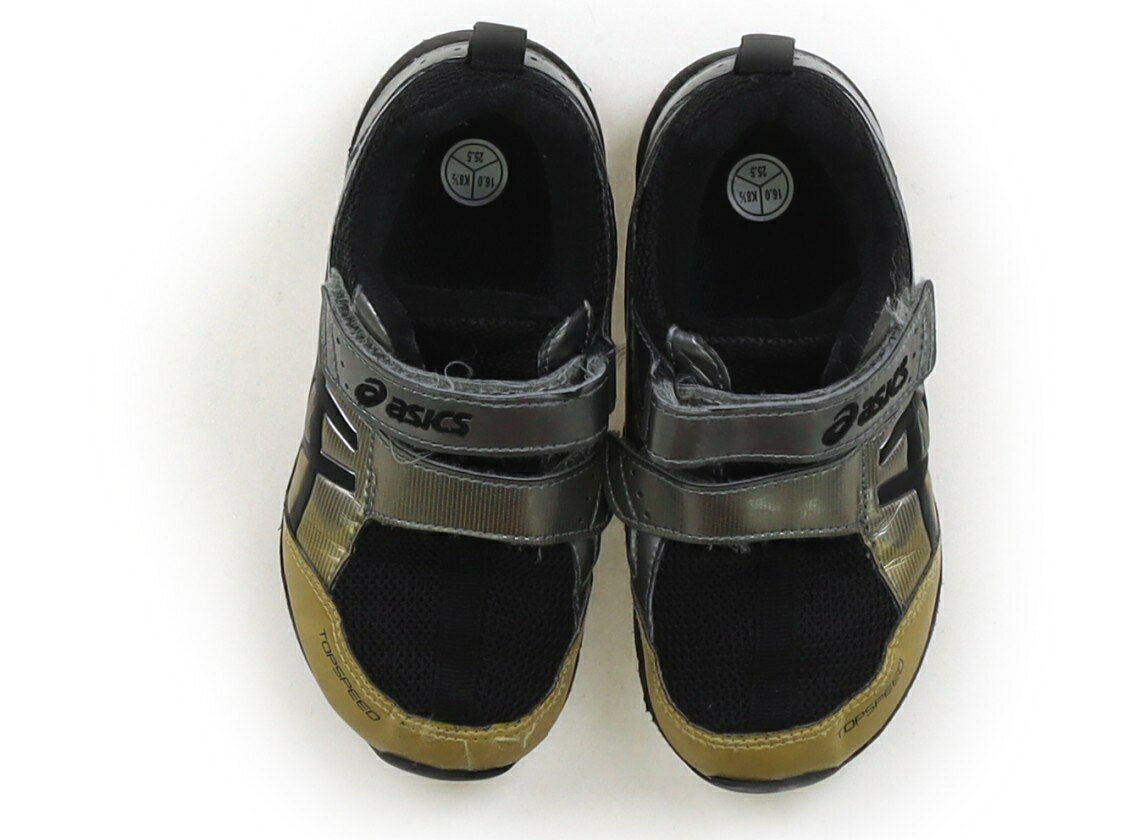 アシックス Asics スニーカー 靴16cm〜 男の子 ブラック・シルバー・ゴールド 子供服 ベビー服 キッズ アウトレット ユーズド 【中古】キッズ・ベビー・マタニティ