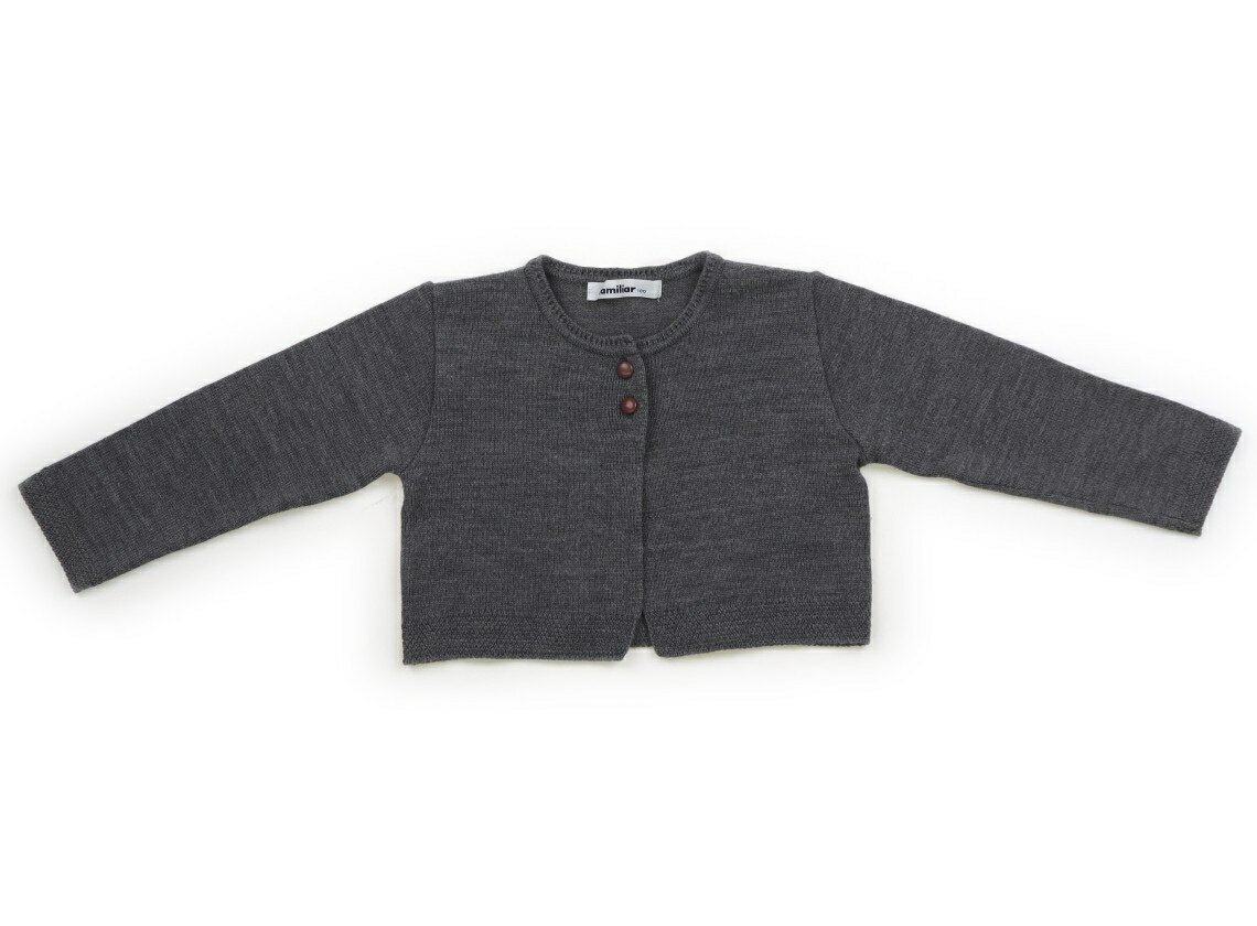 ファミリア familiar カーディガン 100 女の子 グレー 子供服 ベビー服 キッズ アウトレット ユーズド ..
