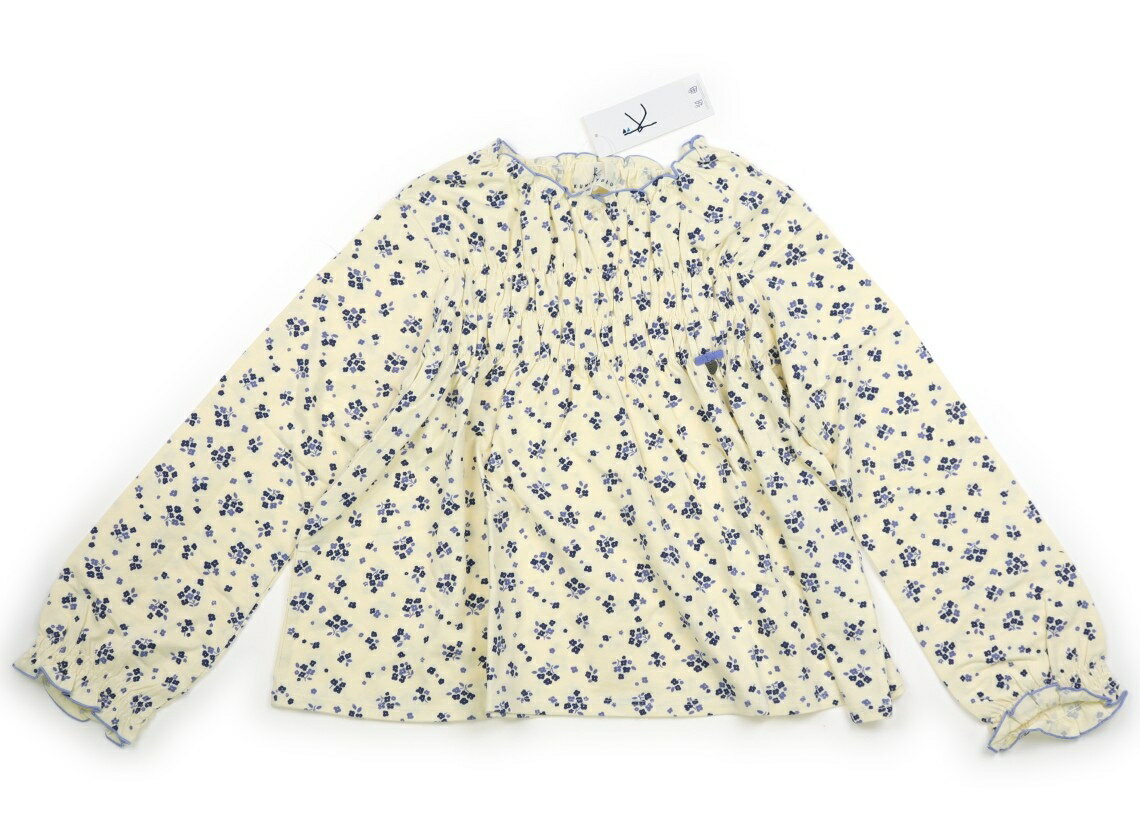 組曲 Kumikyoku チュニック 150 女の子 クリームホワイト×ブルー花柄 子供服 ベビー服 キッズ アウトレ..