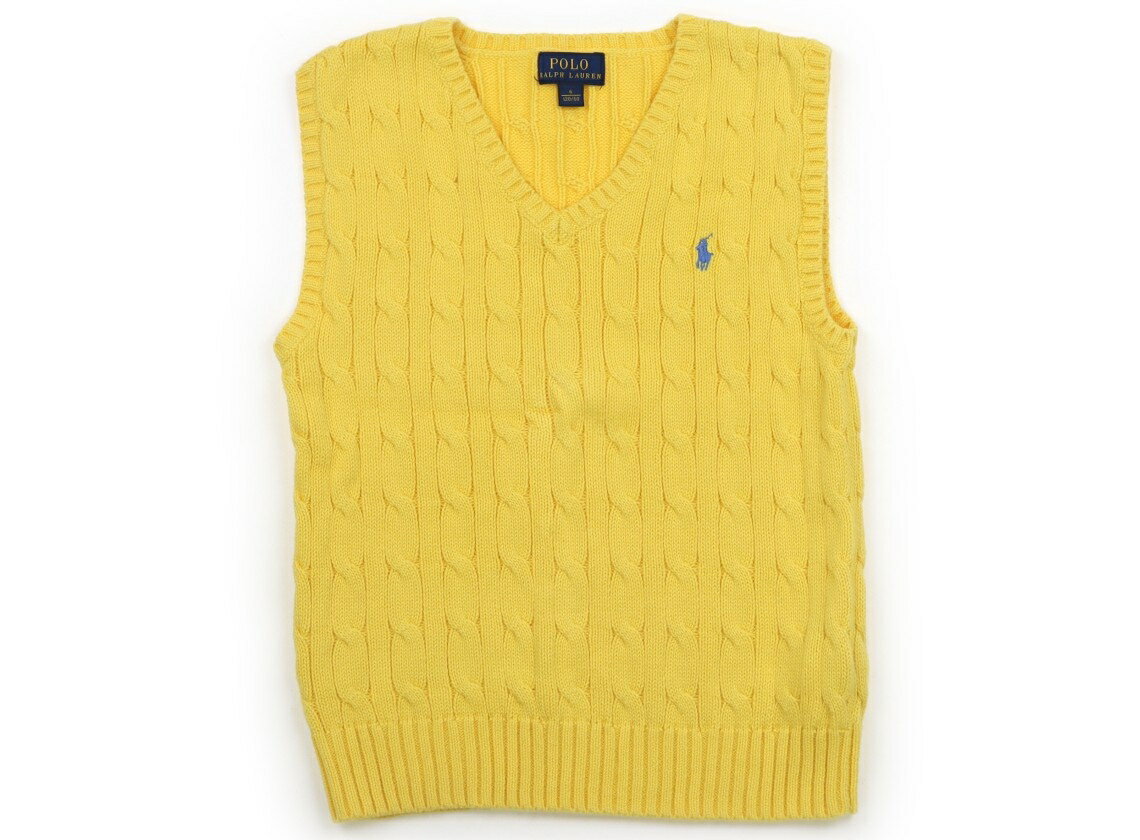 ポロラルフローレン POLO RALPH LAUREN ベスト 120 男の子 黄色、ブルーのロゴ 子供服 ベビー服 キッズ..