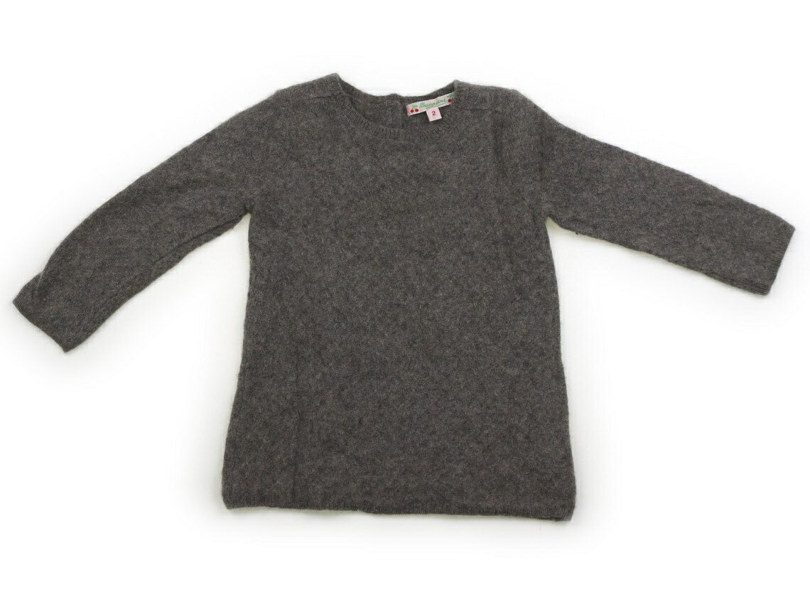 ボンポワン bonpoint ニット・セーター 80 女の子 グレージュ 子供服 ベビー服 キッズ アウトレット ユ..