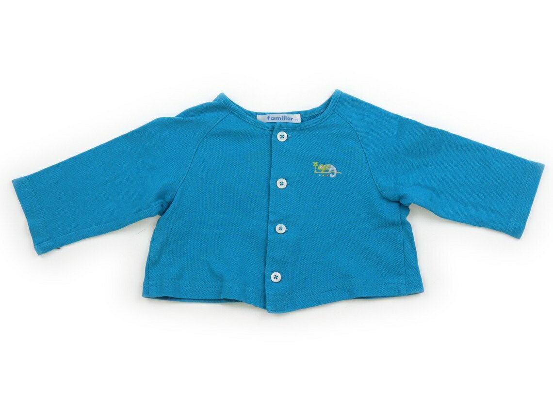 ファミリア familiar カーディガン 70 男の子 ターコイズブルー 子供服 ベビー服 キッズ アウトレット ユーズド 【中古】キッズ・ベビー・マタニティ