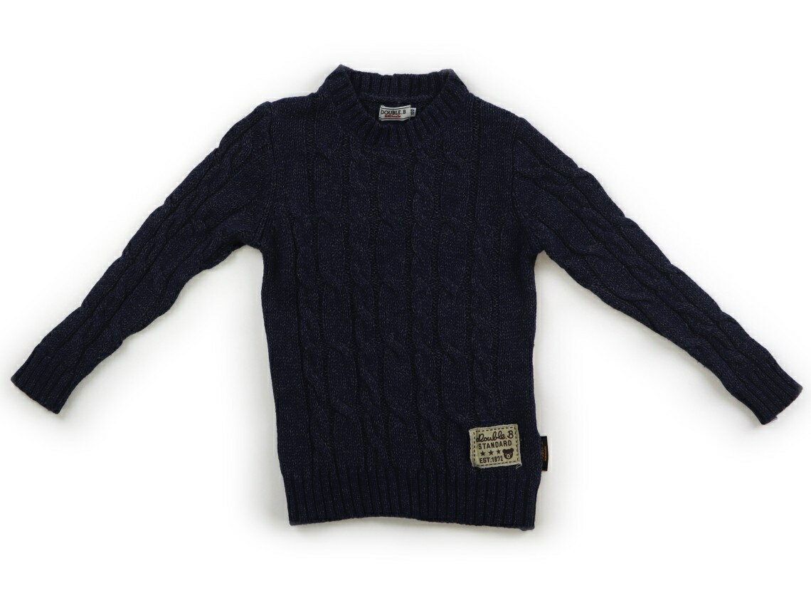 ダブルB Double B ニット・セーター 100 男の子 ネイビーホワイト 子供服 ベビー服 キッズ アウトレッ..