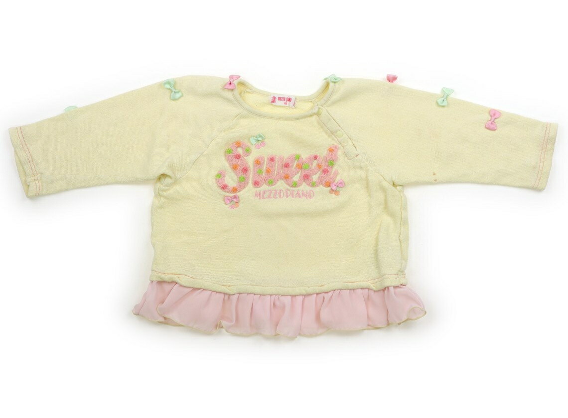 メゾピアノ mezzo piano トレーナー・プルオーバー 100 女の子 クリーム・ライトピンク 子供服 ベビー服 キッズ アウトレット ユーズド 【中古】キッズ・ベビー・マタニティ(4)