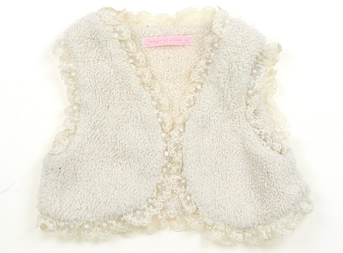 メゾピアノ mezzo piano ベビーベスト 80 女の子 オフホワイト 子供服 ベビー服 キッズ アウトレット ..