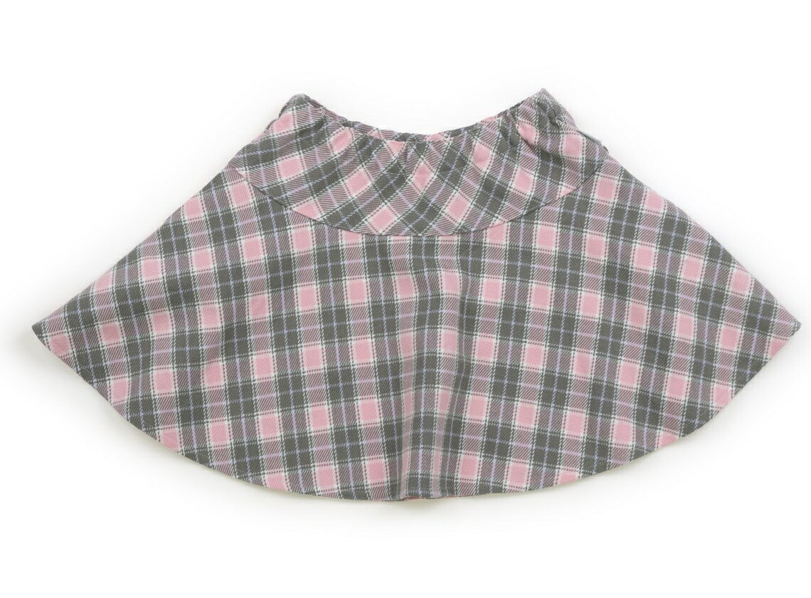 メゾピアノ mezzo piano スカート 130 女の子 グレー・ピンクチェック 子供服 ベビー服 キッズ アウト..