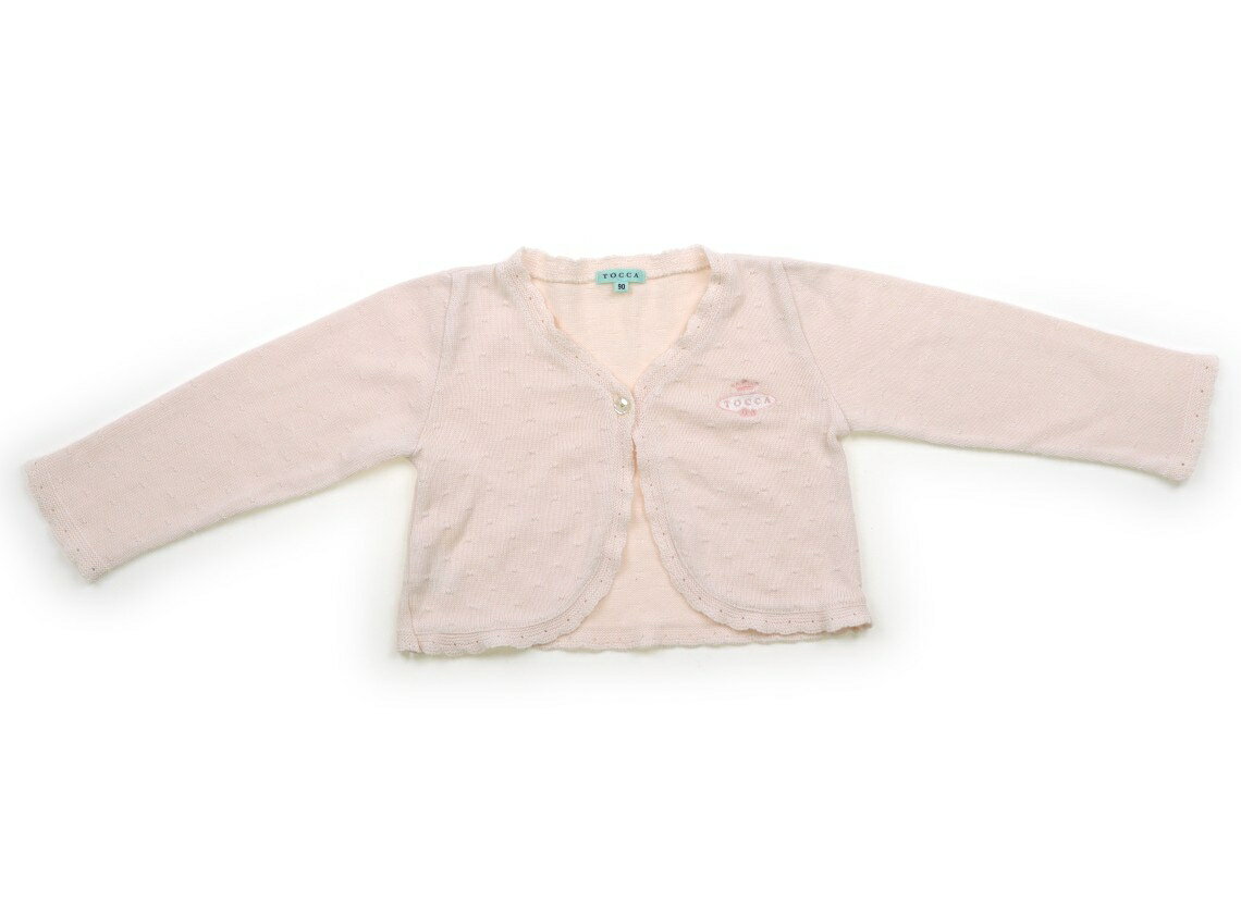 　ブランド 　Tocca(トッカ) 　カテゴリー 　カーディガン 　サイズ 　90サイズ 　色 　ピンク 　状態 　★★★ 　記名 　なし 　ジャンル 　Girl アクリル、綿、レーヨン。前身頃に薄いシミ汚れがいくつか見られますがまだお使いいただけそうです。 ＊【状態】【サイズ】に関しての詳しい説明はこちら
