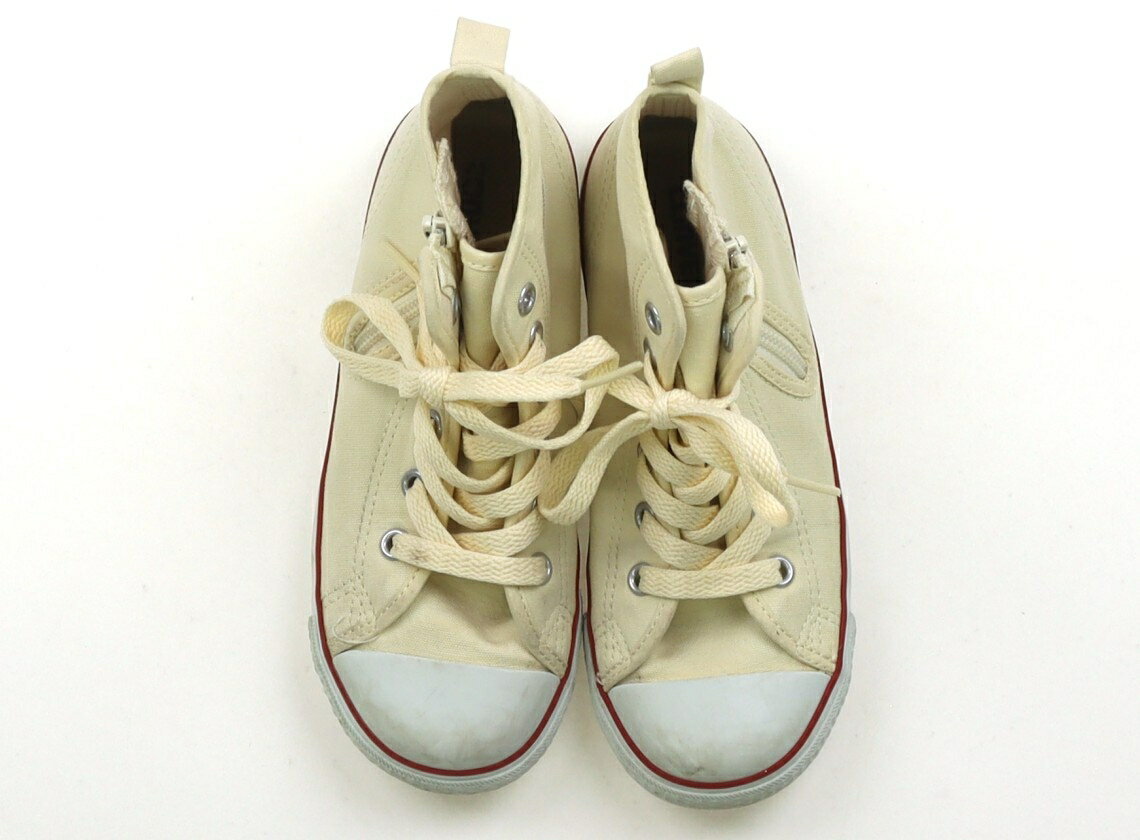 Rakuten - コンバース CONVERSE スニーカー 靴20cm〜 女の子 キナリ・赤 子供服 ベビー服 キッズ アウトレット ユーズド 【中古】キッズ・ベビー・マタニティ