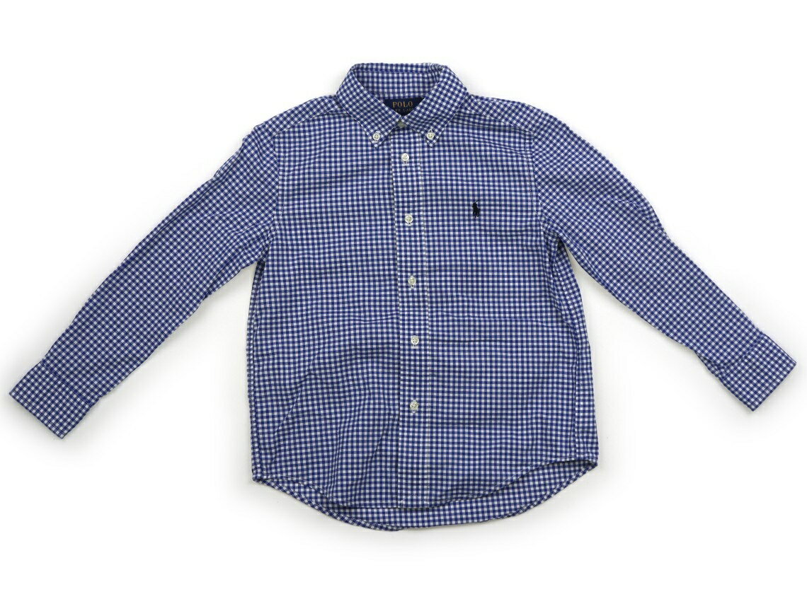 ポロラルフローレン POLO RALPH LAUREN シャツ・ブラウス 120 男の子 ギンガムチェックブルーホワイト 子供服 ベビー服 キッズ アウトレット ユーズド 【中古】キッズ・ベビー・マタニティ