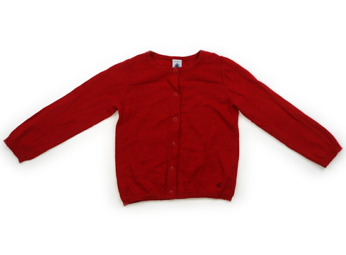 プチバトー PETIT BATEAU カーディガン 100 女の子 赤 子供服 ベビー服 キッズ アウトレット ユーズド 【中古】キッズ・ベビー・マタニティ