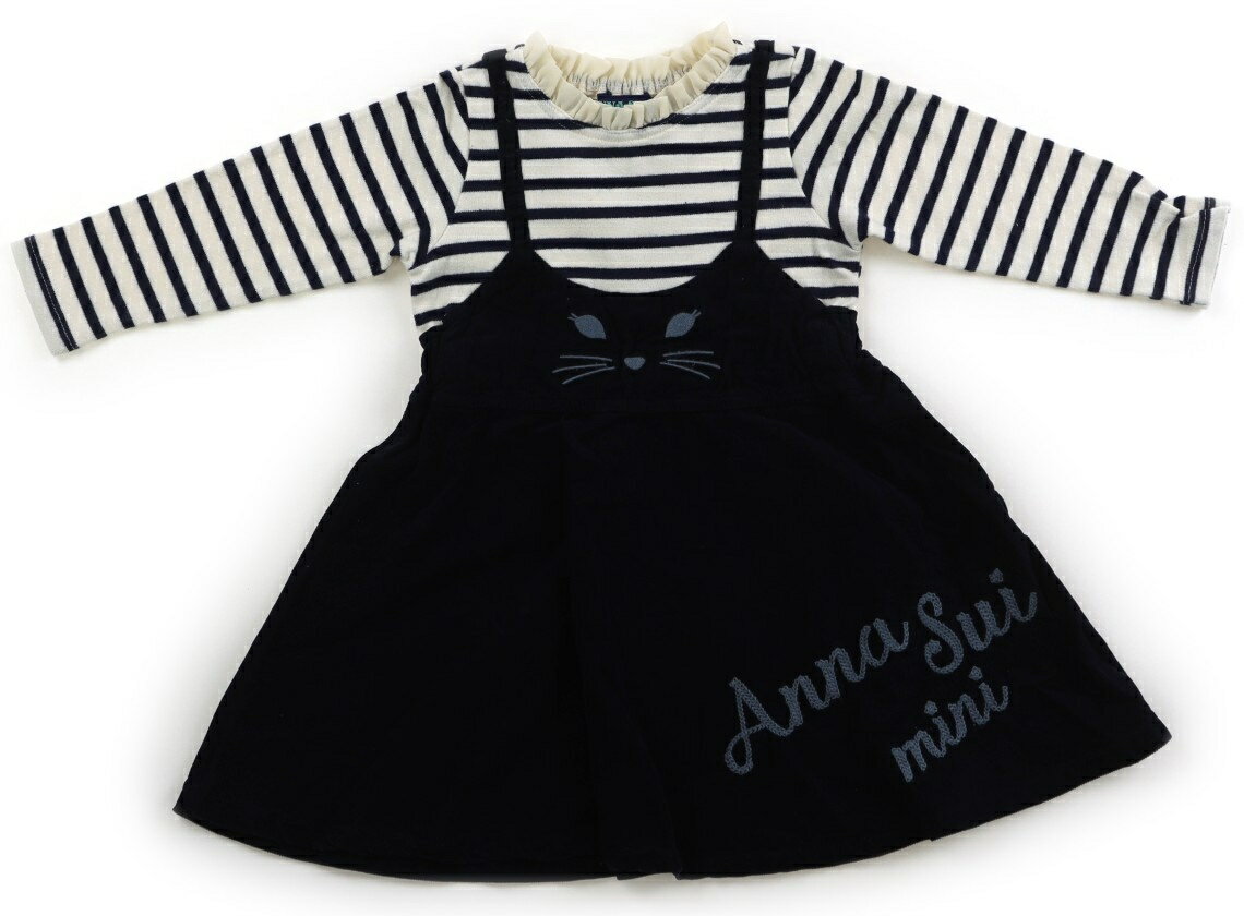 アナスイ ANNA SUI ワンピース 90 女の子 オフホワイト、ネイビー 子供服 ベビー服 キッズ アウトレッ..