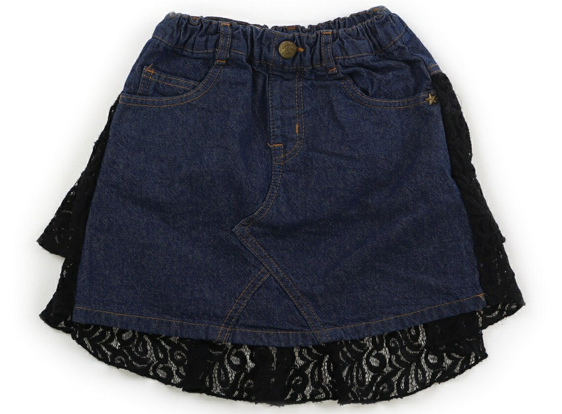 ダディーオーダディー Daddy Oh Daddy スカート 110 女の子 ブルー黒 子供服 ベビー服 キッズ アウトレット ユーズド 【中古】キッズ・ベビー・マタニティ