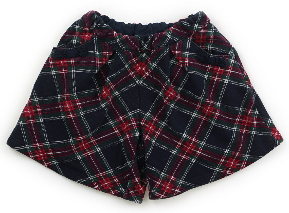 べべ BeBe キュロット 130 女の子 ネイビー・ピンク・緑チェック 子供服 ベビー服 キッズ アウトレット..