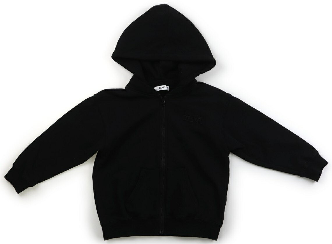 Xガール X-Girl パーカー 120 女の子 黒 子供服 ベビー服 キッズ アウトレット ユーズド 【中古】キッ..