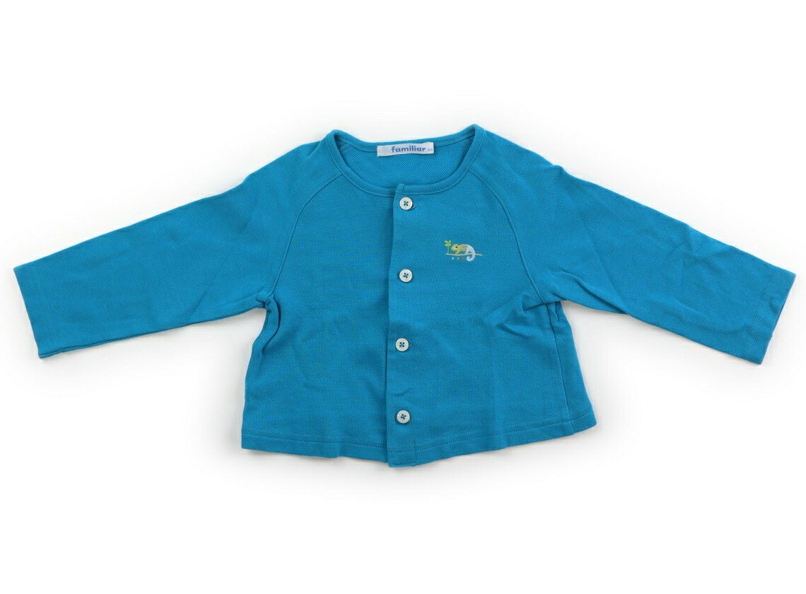 ファミリア familiar カーディガン 80 男の子 ターコイズブルー 子供服 ベビー服 キッズ アウトレット ユーズド 【中古】キッズ・ベビー・マタニティ