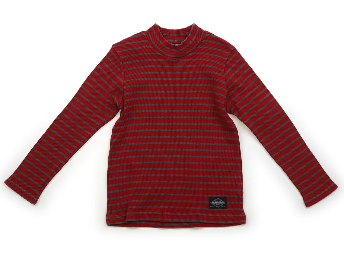 スラップスリップ SLAP SLIP Tシャツ・カットソー 120 女の子 レッド・グレーボーダー 子供服 ベビー服 キッズ アウトレット ユーズド 【中古】キッズ・ベビー・マタニティ