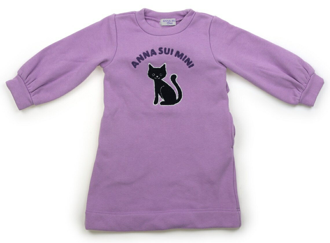 アナスイ ANNA SUI ワンピース 100 女の子 パープル・クロネコ 子供服 ベビー服 キッズ アウトレット ユーズド 【中古】キッズ・ベビー・マタニティ
