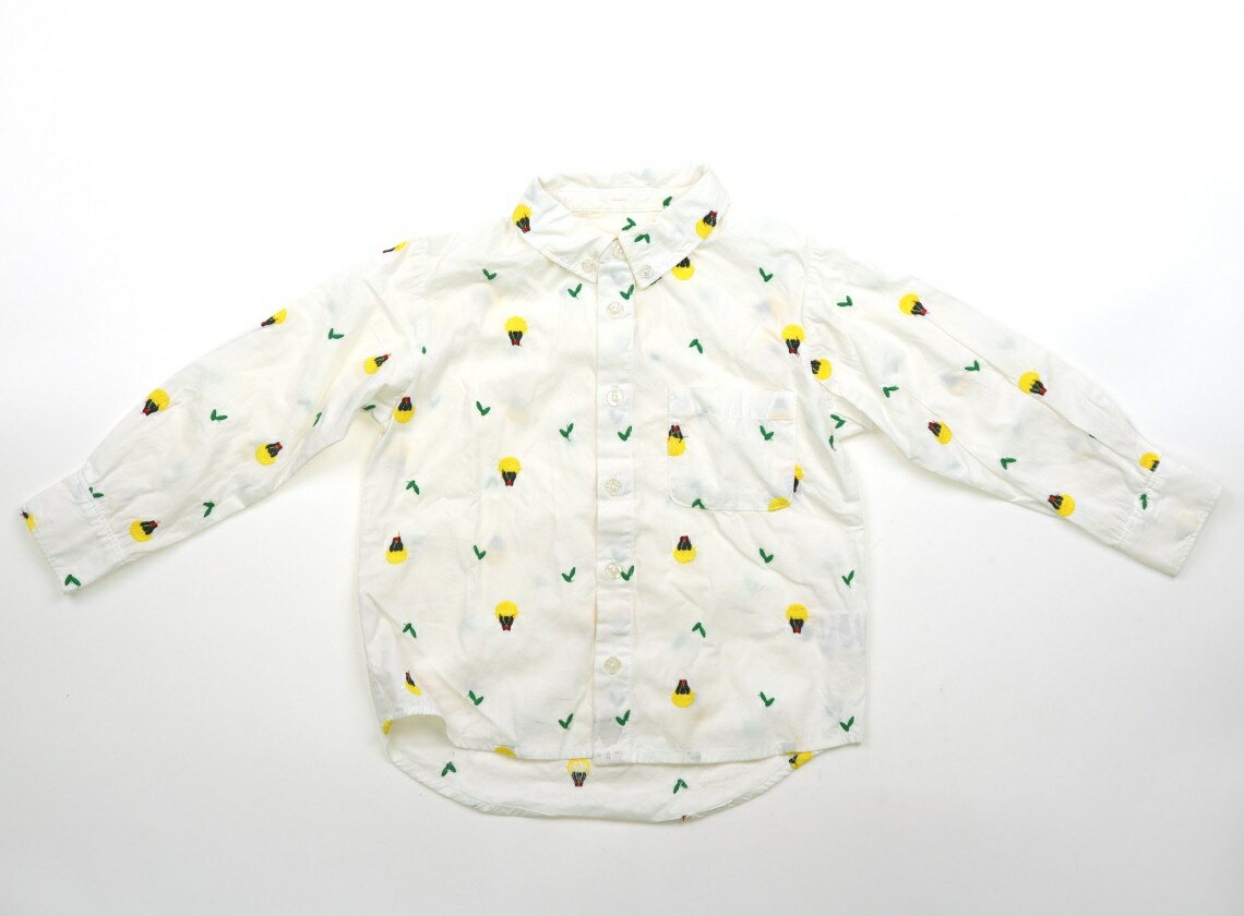 インセクトコレクション Insect Collection シャツ・ブラウス 100 男の子 白、蛍、葉っぱ 子供服 ベビー服 キッズ アウトレット ユーズド 【中古】キッズ・ベビー・マタニティ