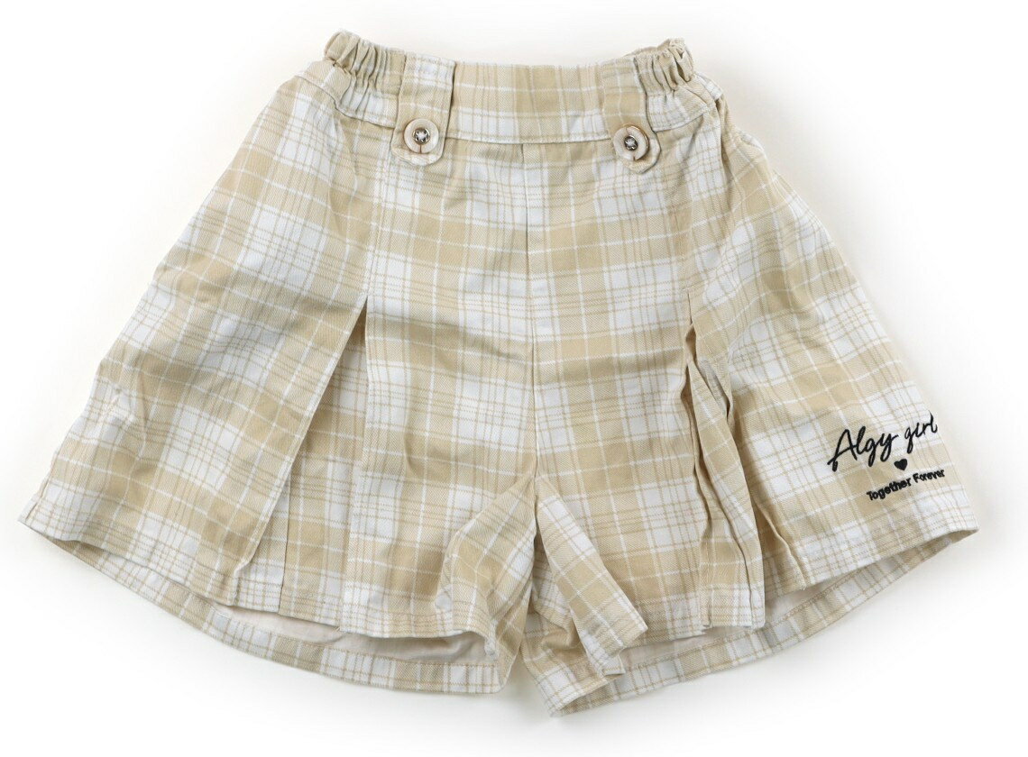 アルジー ALGY キュロット 130 女の子 白ベージュチェック 子供服 ベビー服 キッズ アウトレット ユー..