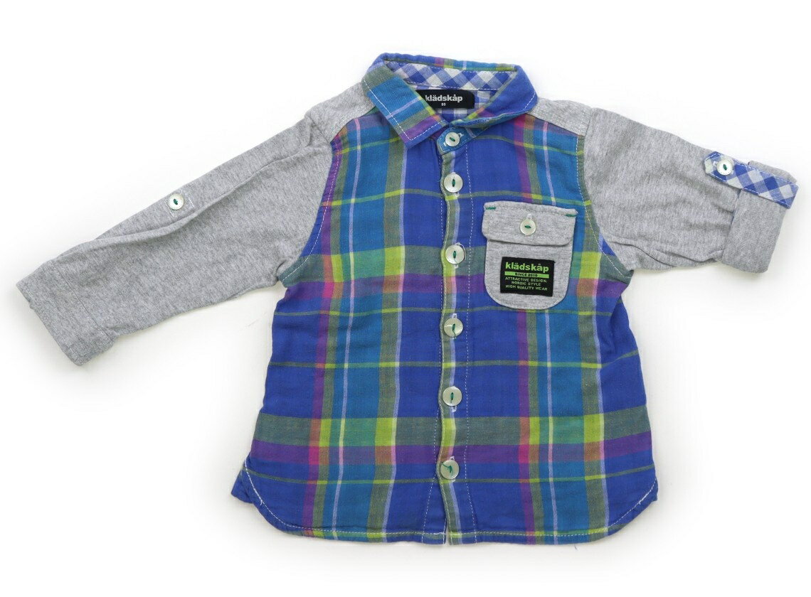 クレードスコープ kladskap シャツ・ブラウス 80 男の子 サックス、グレー 子供服 ベビー服 キッズ アウトレット ユーズド 【中古】キッズ・ベビー・マタニティ