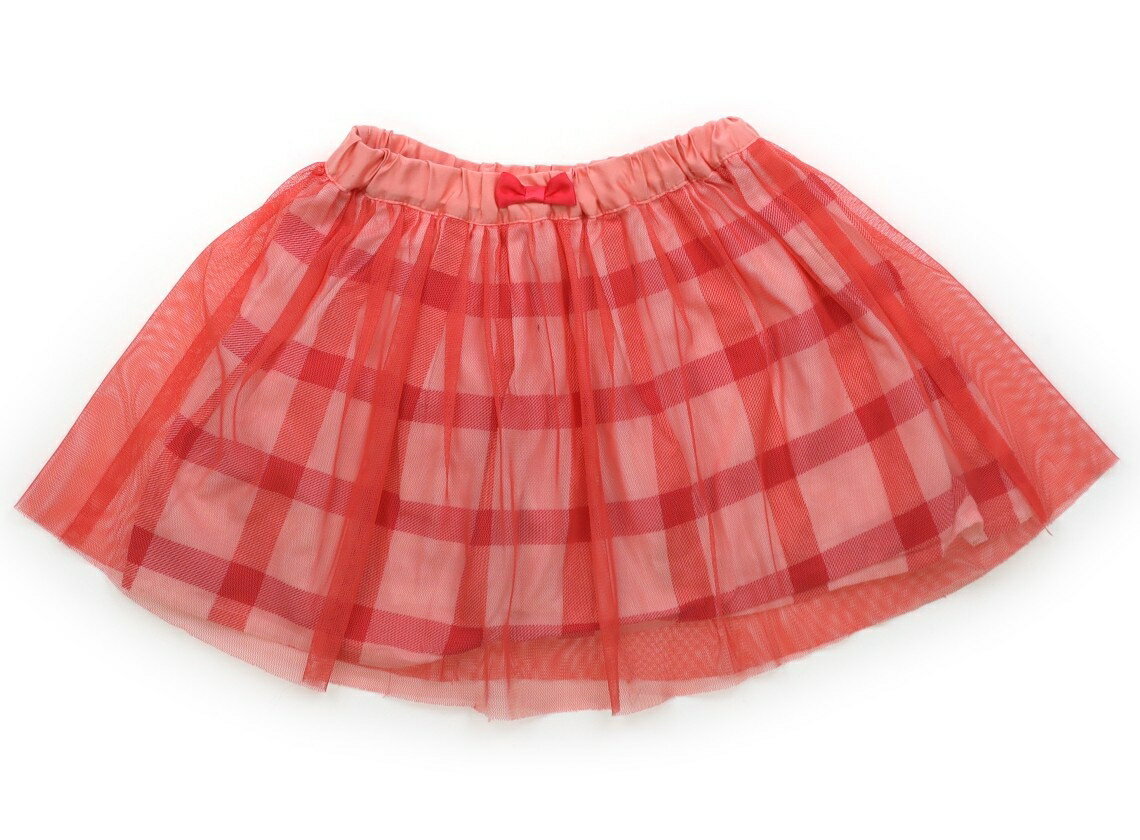 エニィファム anyFAM スカート 110 女の子 コーラルレッド・チェック 子供服 ベビー服 キッズ アウトレ..