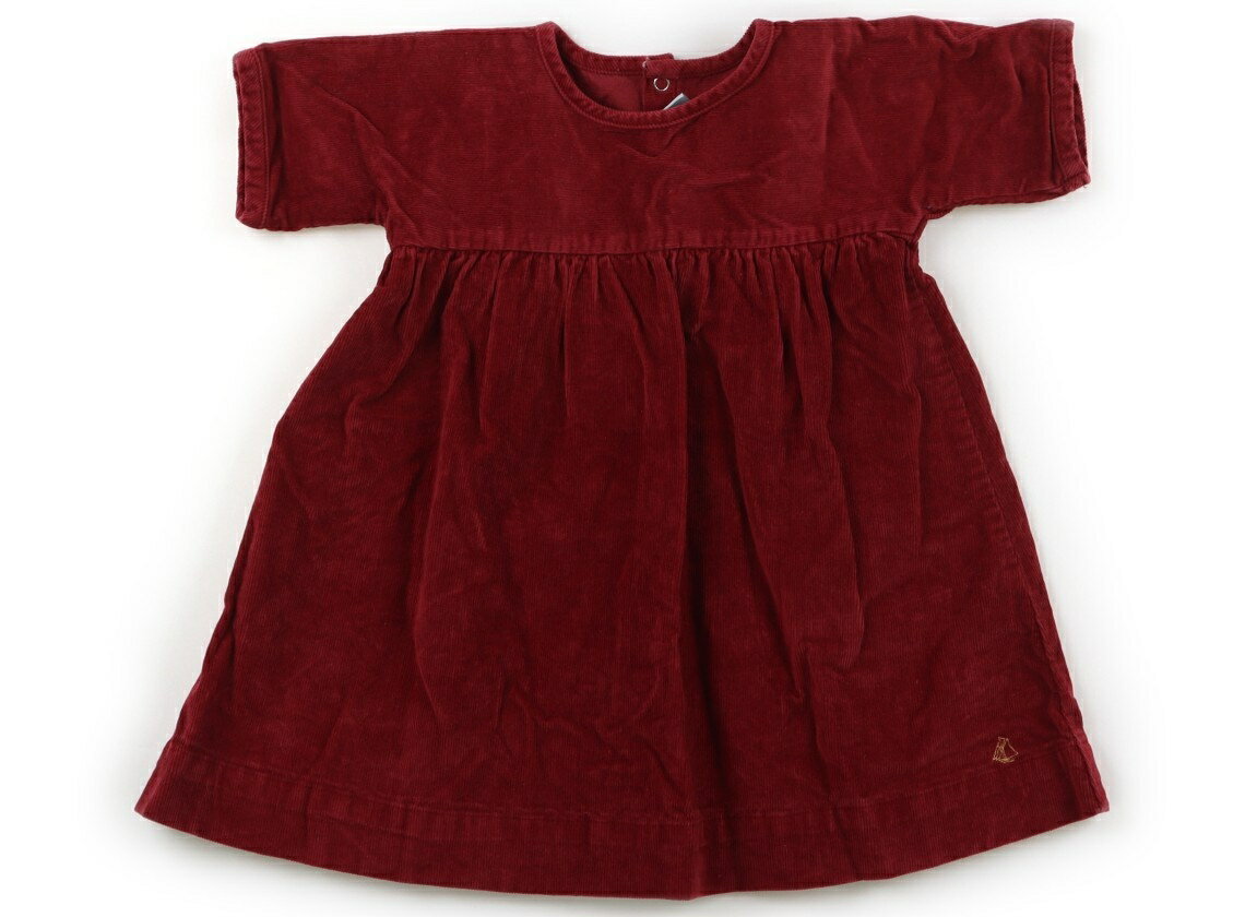プチバトー PETIT BATEAU ワンピース 80 女の子 赤 子供服 ベビー服 キッズ アウトレット ユーズド 【中古】キッズ・ベビー・マタニティ