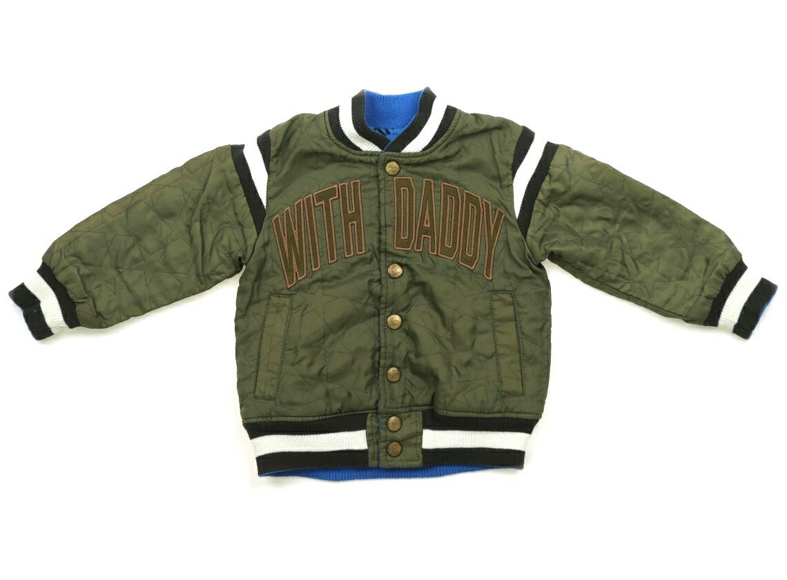 ダディーオーダディー Daddy Oh Daddy コート・ジャンパー 100 男の子 カーキ・ブルー総柄 子供服 ベビー服 キッズ アウトレット ユーズド 【...