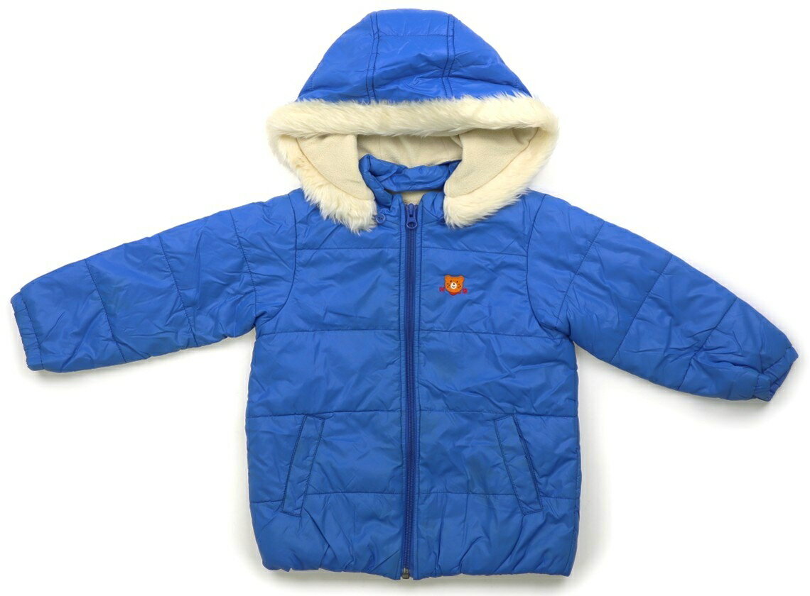 ホットビスケッツ Hot Biscuits コート・ジャンパー 100 男の子 ターコイズブルー生成り 子供服 ベビー服 キッズ アウトレット ユーズド 【中古...